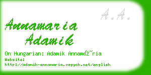 annamaria adamik business card